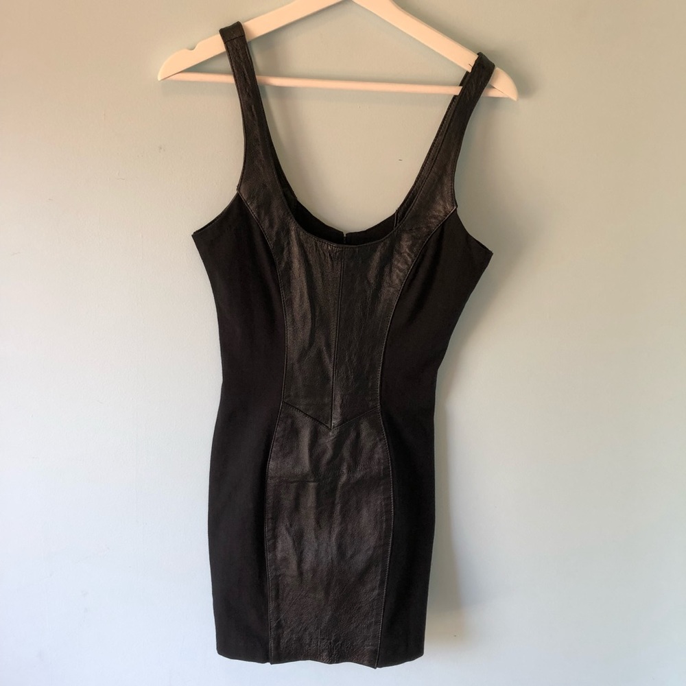 Vintage leather dress.